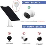 6w Premium Solar Panel Charger Compatible with Google Nest Cam Outdoor or Indoor (Battery Version), with 13.1Ft/4m Fast Charging Cable, IP65 Weatherproof and Adjustable Mount - Image 3