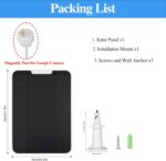 6w Premium Solar Panel Charger Compatible with Google Nest Cam Outdoor or Indoor (Battery Version), with 13.1Ft/4m Fast Charging Cable, IP65 Weatherproof and Adjustable Mount - Image 9