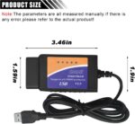 ELM327 OBD2 USB Adapter, Diagnostic Coding Tool for Lincoln Mercury Vehicles, ELMconfig Scanner OBDII Scan Tool with MS-CAN/HS-CAN Switch for Windows, Not Competible with Mustang Ford Mozda - Image 4
