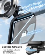 REEVAA 2025 Tesla Model Y Juniper Phone Mount for MagSafe [Strongest N55 Magnet, 3M Adhesive], Adjustable Tesla Screen Holder, Compatible with Model Y 2020-2026, MagSafe Case, iPhone Series - Image 4