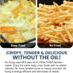 Elite Gourmet EAF-3218R Personal 1.1 Quart Compact Space Saving Electric Hot Air Fryer Oil-Less Healthy Cooker, Timer & Temperature Controls, Red. - Image 7