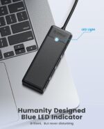 ORICO USB 3.0 Hub, 4-Port USB Hub, Ultra Slim USB Splitter for Laptop for MacBook, Mac Pro, iMac, Surface Pro,XPS, PS5, PC, Flash Drive, Mobile HDD(Black/0.5ft) - Image 8