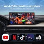 AI 7 Wireless CarPlay Adapter Android Box with YouTube Netflix TikTok Disney+, Play Store(for App Download), Supports TF Card & USB Drive, USB/Type-C, Fits for Built-in Wired CarPlay Car (32GB) - Image 3