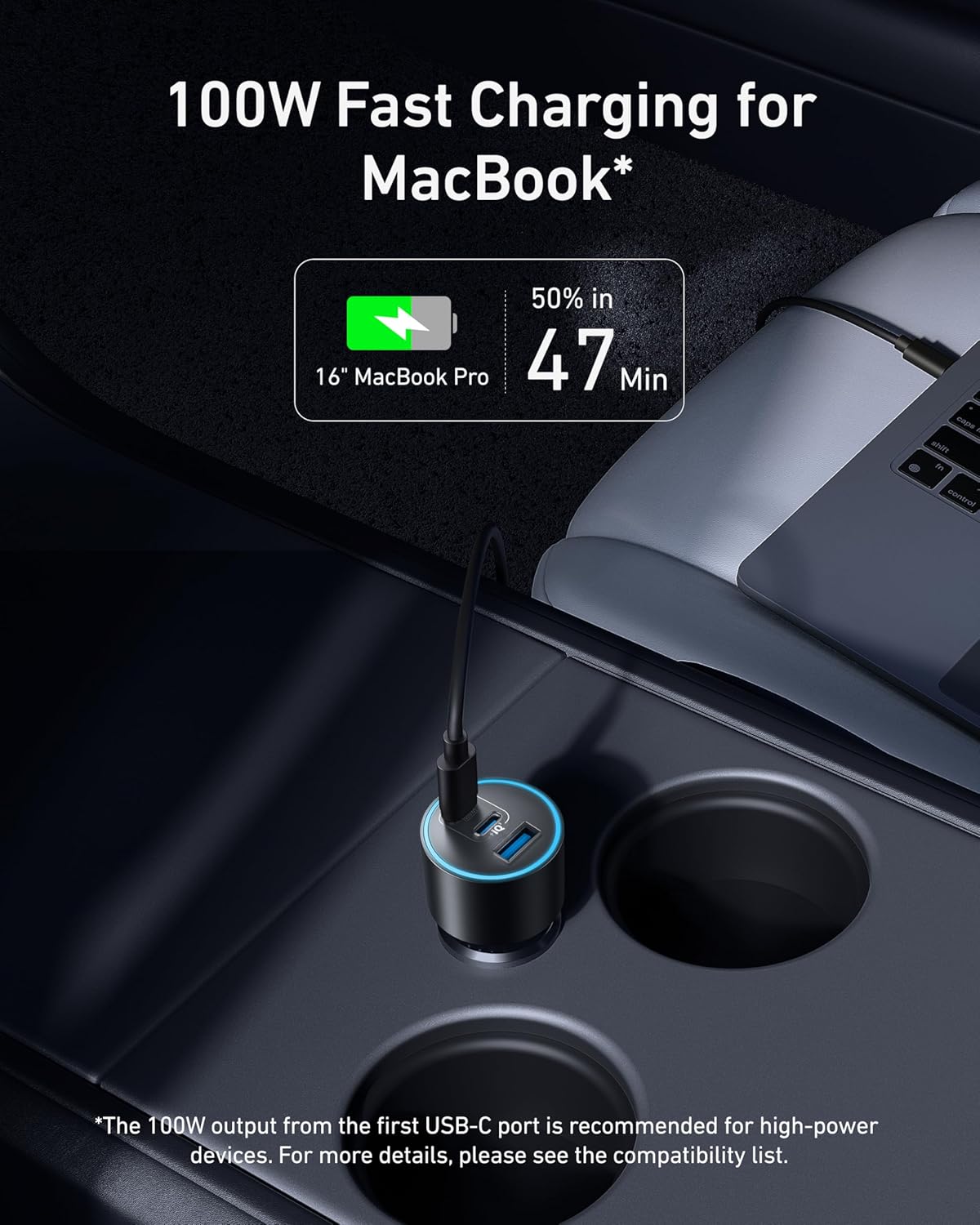 Anker iPhone 16 USB-C Car Charger, 167.5W Max 3-Port Ultra-Compact Type-C Fast Car Charger for MacBook Pro/Air, iPhone 15/14/13 Series, Samsung S24/S23, iPad Pro, AirPods and More - Image 4