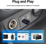 Adapter Booster Wireless CarPlay Dongle for Wired CarPlay and Wired Android Auto Car, for iPhone 6+ and Android 11+, Easy Installation via USB Plug-in - Image 4