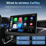 2025 Upgraded Wireless CarPlay Adapter, Convert Wired to Wireless Car Play, Plug & Play Mini CarPlay Wireless Adapter for Apple iPhone iOS 10+ & Vehicles 2015+, Fast Pairing & Stable Connection - Image 4