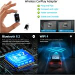 2025 Upgraded Wireless CarPlay Adapter, Convert Wired to Wireless Car Play, Plug & Play Mini CarPlay Wireless Adapter for Apple iPhone iOS 10+ & Vehicles 2015+, Fast Pairing & Stable Connection - Image 5