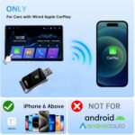 2025 Upgraded Wireless CarPlay Adapter, Convert Wired to Wireless Car Play, Plug & Play Mini CarPlay Wireless Adapter for Apple iPhone iOS 10+ & Vehicles 2015+, Fast Pairing & Stable Connection - Image 7