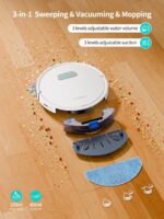 HONITURE Robot Vacuum and Mop Combo, 4000pa Strong Suction, G20 Robot Vacuum Cleaner with Self-Charging, 150Mins Max, App&Remote&Voice Control, Super-Slim, Ideal for Pet Hair - Image 3