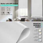 Motorized Blinds with Remote, Hub-Free Smart Blinds Work with Alexa, Automatic Roller Shades for Windows with Matter Motor, Cordless Blackout Blinds, Solar Panel, Rechargeable, White, 28*72 - Image 7