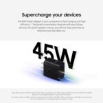 SAMSUNG 45W Wall Charger Power Adapter with Cable Included, Super Fast Charging for Galaxy Phones, Tablets and USB Type C Devices, Low Standby Power Consumption, EP-T4511XBEGUS, Black - Image 5