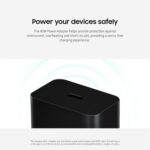 SAMSUNG 45W Wall Charger Power Adapter with Cable Included, Super Fast Charging for Galaxy Phones, Tablets and USB Type C Devices, Low Standby Power Consumption, EP-T4511XBEGUS, Black - Image 8