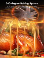 Nuwave Brio Air Fryer Oven, 15.5Qt X-Large Family Size, SS Rotisserie Basket &-Skewer Kit, Powerful 1800W, 50F-425F Temp Controls, Integrated Smart Thermometer - Image 3
