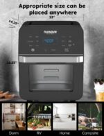 Nuwave Brio Air Fryer Oven, 15.5Qt X-Large Family Size, SS Rotisserie Basket &-Skewer Kit, Powerful 1800W, 50F-425F Temp Controls, Integrated Smart Thermometer - Image 9