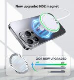 Magnetic Wireless Charger 15W Mag Safe Charger for Phone 16 Pro Max/16 Pro/16 Plus/16/15/14/13/12 Series 2 Pack Magnet Wireless Charging Station/Pad with Sleep-Friendly Light for AirPods 3/2/Pro - Image 3