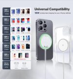 Magnetic Wireless Charger 15W Mag Safe Charger for Phone 16 Pro Max/16 Pro/16 Plus/16/15/14/13/12 Series 2 Pack Magnet Wireless Charging Station/Pad with Sleep-Friendly Light for AirPods 3/2/Pro - Image 8