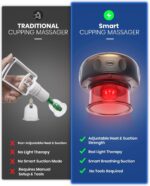 5-in-1 Electric Cupping Kit for Massage Therapy with Red Light Therapy - 24 Levels of Adjustable Suction & Heat, Portable Cupping Therapy Set for Back Pain Relief & Neck Muscle Soreness - Image 8