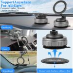 Upgraded 360° Adjustable Magnetic Car Phone Holder, for Magsafe Compatible for All iPhones & Smartphones Super Suction Cup for Dashboard/Gym/Mirror Universal Fit for All Vehicles - Image 3