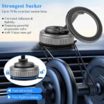 Upgraded 360° Adjustable Magnetic Car Phone Holder, for Magsafe Compatible for All iPhones & Smartphones Super Suction Cup for Dashboard/Gym/Mirror Universal Fit for All Vehicles - Image 7