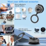 Upgraded 360° Adjustable Magnetic Car Phone Holder, for Magsafe Compatible for All iPhones & Smartphones Super Suction Cup for Dashboard/Gym/Mirror Universal Fit for All Vehicles - Image 8