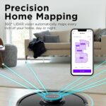 Shark RV2310 Matrix Robot Vacuum with Self-Cleaning Brushroll for Pet Hair, No Spots Missed on Carpets and Hard Floors, Precision Home Mapping, Wi-Fi Black/Silver, 0.5 Quarts - Image 6