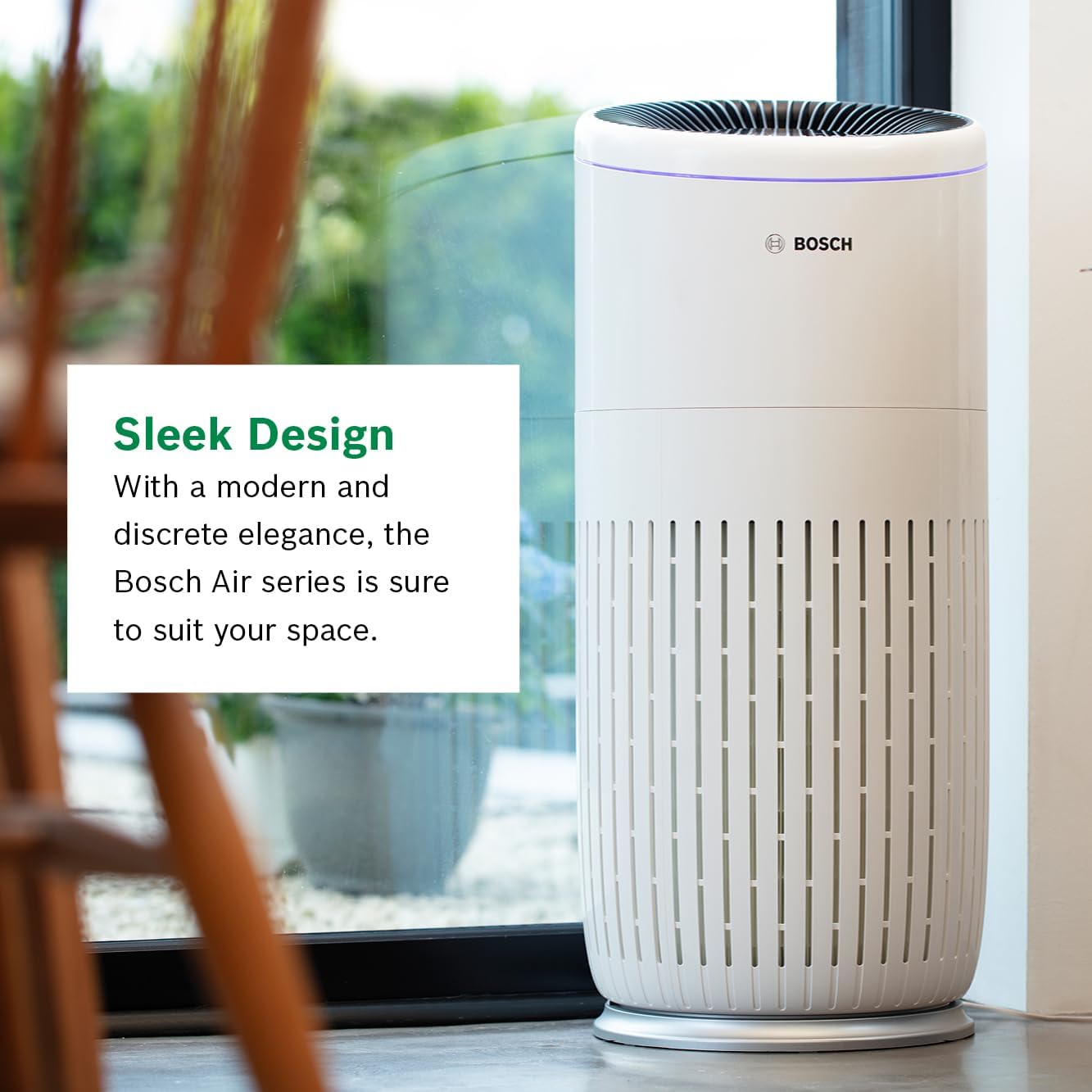 BOSCH Air Purifier for Home, Large Spaces (Covers, 2745-sq ft), 4-in-1 Filter for Pollen, Viruses, Smoke, Dust, Dander, Outdoor Pollution, Odors, HEPA, ENERGY STAR, Air 6000, White - Image 5
