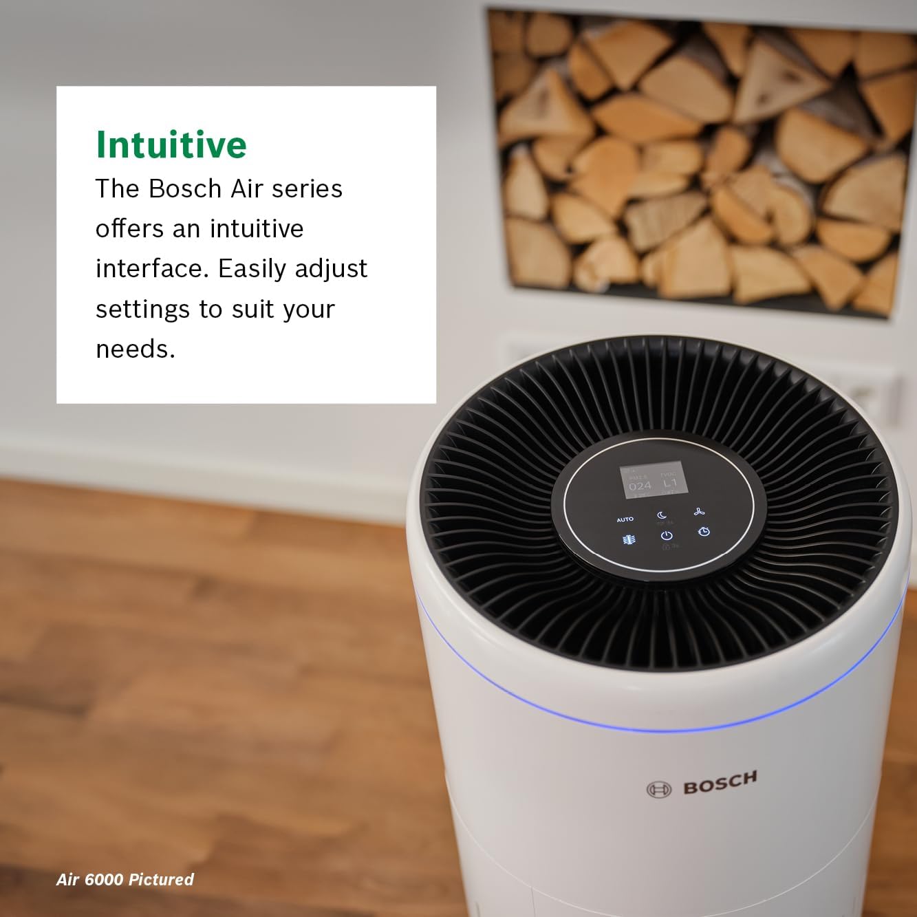 BOSCH Air Purifier for Home, Large Spaces (Covers, 2745-sq ft), 4-in-1 Filter for Pollen, Viruses, Smoke, Dust, Dander, Outdoor Pollution, Odors, HEPA, ENERGY STAR, Air 6000, White - Image 6