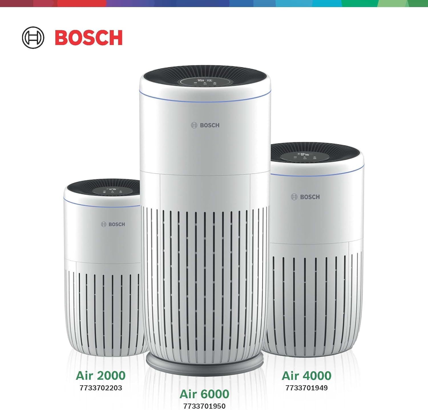 BOSCH Air Purifier for Home, Large Spaces (Covers, 2745-sq ft), 4-in-1 Filter for Pollen, Viruses, Smoke, Dust, Dander, Outdoor Pollution, Odors, HEPA, ENERGY STAR, Air 6000, White - Image 11