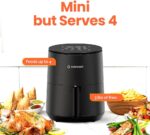 Air Fryer – 8 Preset Functions, Tempered Glass Control Panel, 3.5 Quart Compact Airfryer for Home and Kitchen, Quiet, Small, Non-Toxic, Black - Image 3