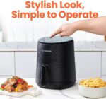 Air Fryer – 8 Preset Functions, Tempered Glass Control Panel, 3.5 Quart Compact Airfryer for Home and Kitchen, Quiet, Small, Non-Toxic, Black - Image 7