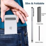 Cell Phone Kickstand,Vertical and Horizontal Aluminum Phone Stand for Desk,Adjustable Phone Holder Stand for Desk Compatible with iPhone 14/13/12/11Samsung Huawei All Smartphones-Black - Image 4