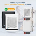 Vital 200S-P Toxin Absorber Replacement Filter for LEVOIT Vital 200S Vital 200S-P Air Purifier, H13 True HEPA and Activated Carbon 200S Filter, Vital 200S-RF-TX (LRF-V201-GUS), 2 Pack Green - Image 4
