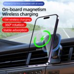 for 15W MagSafe Car Mount Charger, Air Vent/Dashboard Magnetic Wireless Car Charger, Car Phone Holder Mount for iPhone 15/14/13/12, Fast Charging, Black,Phone Cooling Charger - Image 3