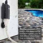 Minoston Z-Wave Plug 800 Outdoor Dimmer Zwave Dimmable Smart Plugs Outlet Switch, Z-Wave Hub Required, IP65 Weatherproof, Built-in Repeater, Work with SmartThings, Wink, Hubitat, Black (MP22ZD) - Image 7