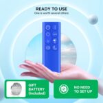 Snrigw Replacement Remote Control for Dyson TP04/DP04/TP06/TP09 Compatible with Tower Bladeless Fans & Air Purifier (Blue) - Image 3