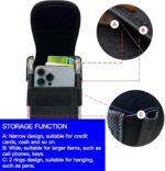 Nylon Cell Phone Pouch Belt Holster Compatible with iPhone 16 Plus/Pro Max/15 Plus, Galaxy S24/S25 Ultra Durable Canvas Phone Holder with Belt Loop for Phones with Otterbox Case (Large) - Image 4