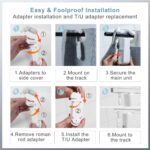 Automatic Curtain Opener 2 Pcs: Electronic Motorized Closer Device Self-Opening Remote, 20kg Load & 6-Month Battery for Roman Rod/T/U/Grommet Track (No Drill, 25dB, Smart Home/Office/Indoor) - Image 6