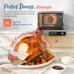 COSORI 11-in-1 Ceramic Air Fryer Toaster Oven Combo, Flat-Sealed Heating Elements for Easy Cleanup, Innovative Burner Function, 5 Accessories & Recipes, 26QT, Silver, Stainless Steel - Image 6