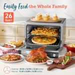COSORI 11-in-1 Ceramic Air Fryer Toaster Oven Combo, Flat-Sealed Heating Elements for Easy Cleanup, Innovative Burner Function, 5 Accessories & Recipes, 26QT, Silver, Stainless Steel - Image 7