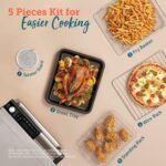 COSORI 11-in-1 Ceramic Air Fryer Toaster Oven Combo, Flat-Sealed Heating Elements for Easy Cleanup, Innovative Burner Function, 5 Accessories & Recipes, 26QT, Silver, Stainless Steel - Image 8