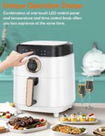Air Fryer, ALLCOOL Airfryer Oven 8QT Large Air Fryer 1700W 8-in-1 with Touch Screen Air Fryers Dishwasher Safe Nonstick Tray Freidora de Aire 32 Recipes BPA & PFOA Free White Air Fryer - Image 4