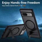 TIANNIUKE Magnetic Case for Google Pixel 7, Built-in Kickstand Compatible with MagSafe,Slim Fit Shockproof Protective Phone Case for Pixel 7 Case Black - Image 3