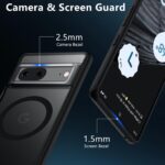 TIANNIUKE Magnetic Case for Google Pixel 7, Built-in Kickstand Compatible with MagSafe,Slim Fit Shockproof Protective Phone Case for Pixel 7 Case Black - Image 5