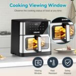 DEIME Air Fryer 10.2 QT Oilless 1700W Large Capacity Oven Air Fryers Healthy Cooker with 10 Preset, Large AirFryer for Families Visual Cooking Window, Non-Stick Basket, Included Recipe - Image 6