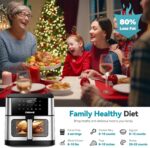 DEIME Air Fryer 10.2 QT Oilless 1700W Large Capacity Oven Air Fryers Healthy Cooker with 10 Preset, Large AirFryer for Families Visual Cooking Window, Non-Stick Basket, Included Recipe - Image 7
