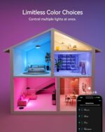 Matter Smart Light Bulbs, Color Changing Light Bulb, hub Required, A19 60W,2.4Ghz WiFi only,Compatible with Alexa Google Assistant, Apple Home,16 Million Colors RGBCW 800 Lumens,2 Packs - Image 7
