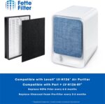 Fette Filter - Premium Air Purifier Replacement Filter Set, Compatible with Levoit LV-H126 Air Purifier (1 Hepa 3 Carbon) - Image 3