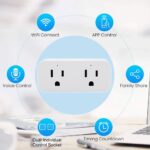 QIACHIP 16A/2000W Timer Smart Plug with 2 Independent Control Sockets, Ewelink App Remotely Control, WiFi Plug Outlet 4 Packs, Compatible with Alexa,Google Home, SmartThings - Image 4