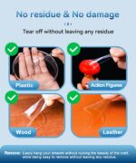 30 Pack Super Sticky Adhesive, Clear Invisible Adhesive Replacement for Pop Socket Base, 1.4 Inch Non-Damaging Double Sided Tapes for Phone Collapsible Grip & Stand Back - Image 5
