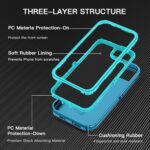 for iPhone 16e Case [Compatible with MagSafe] Shockproof 3-Layer Full Body Protection [Without Screen Protector] Rugged Heavy Duty Cover Case for Apple iPhone 16e 6.1" 2025,Turquoise - Image 3